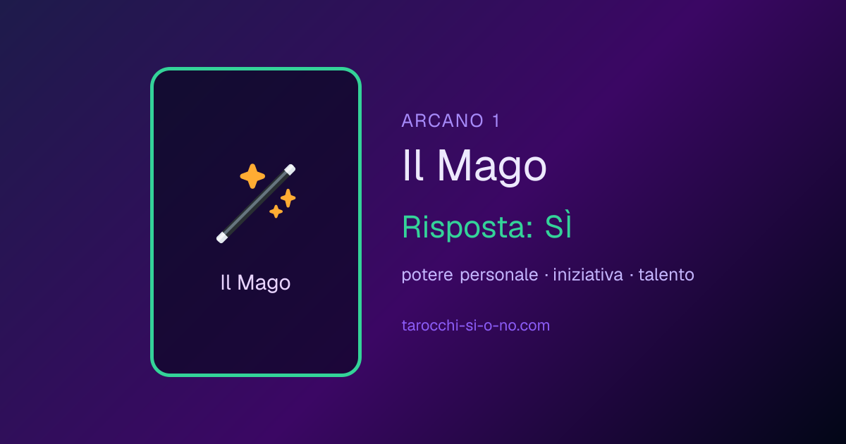 Il Mago, arcano 1 dei tarocchi: in una lettura sì o no significa SÌ