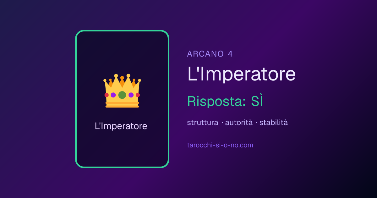 L'Imperatore, arcano 4 dei tarocchi: in una lettura sì o no significa SÌ