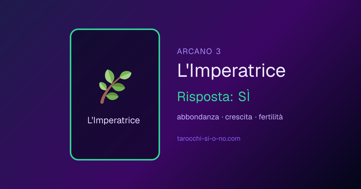 L'Imperatrice, arcano 3 dei tarocchi: in una lettura sì o no significa SÌ