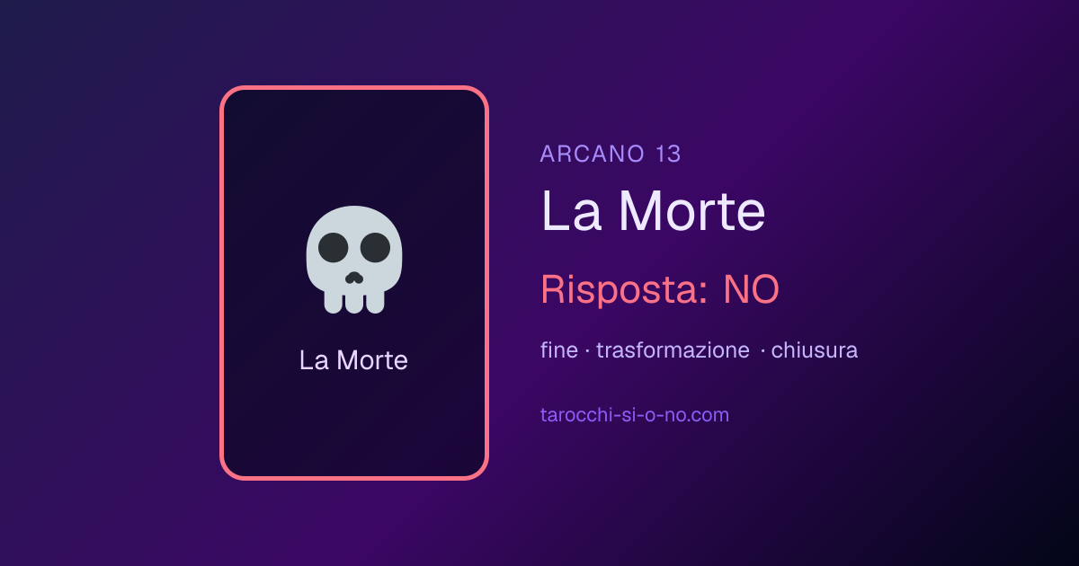La Morte, arcano 13 dei tarocchi: in una lettura sì o no significa NO